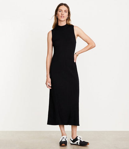 LOFT Versa Sleeveless Mock Neck Midi Dress