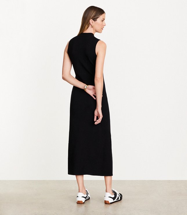 LOFT Versa Sleeveless Mock Neck Midi Dress