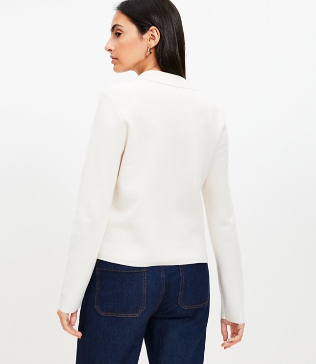 Collared Pocket Sweater Jacket